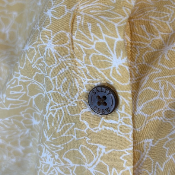 Salty Crew Seafarer Floral Button Up Dress Dusty Gold Small - Picture 5 of 10